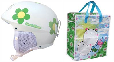 Kari Traa helmet and beach bag