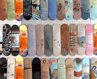 Handpainted skateboards